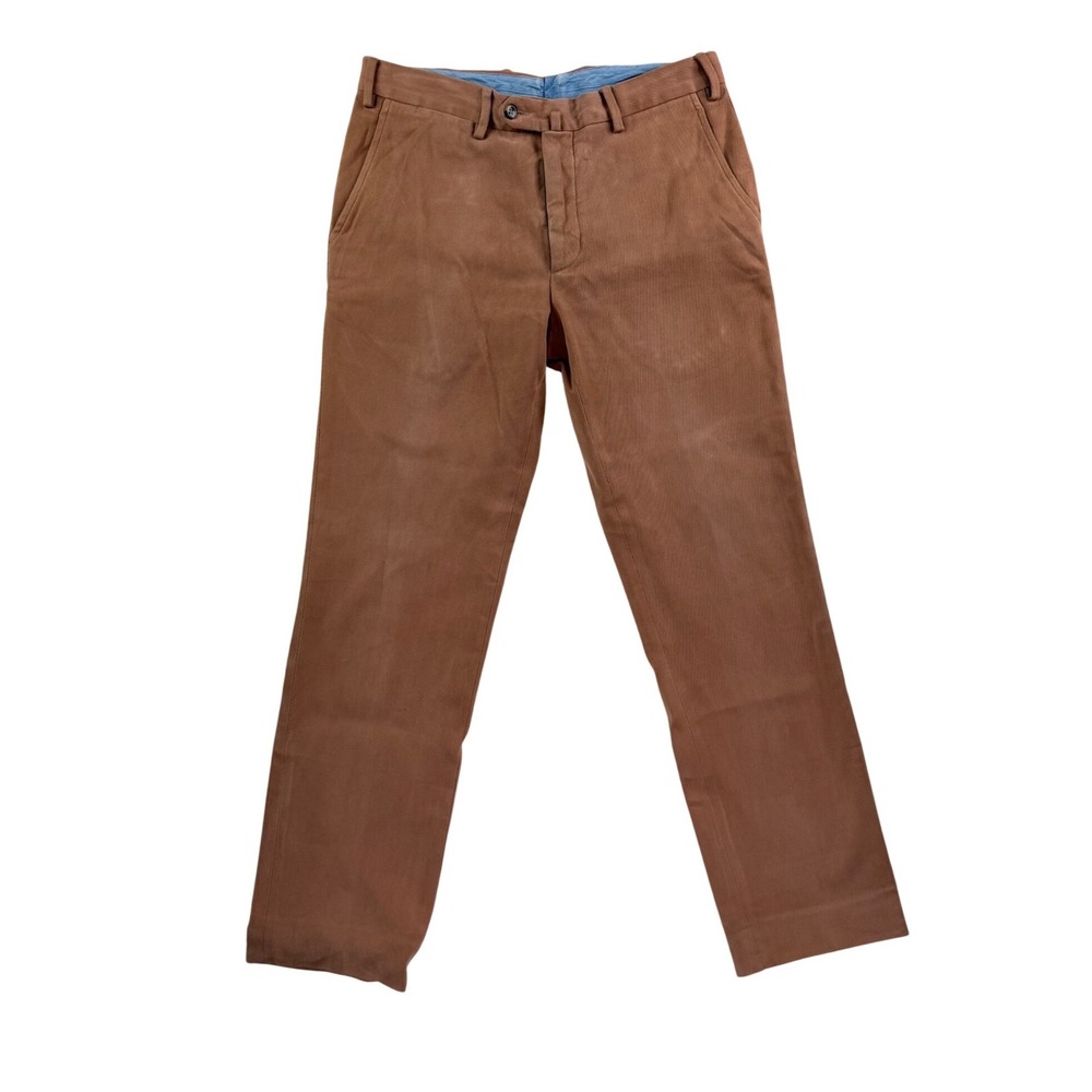 KABAT Trousers Mens 48 IT 32 US Rust Brown Good Italian Cotton Button Fly Pants